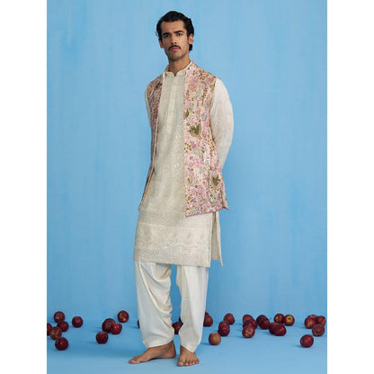 KALPRAAG Poolpankh Ivory Kurta with Jacket and Patiyala