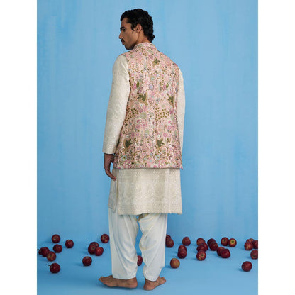 KALPRAAG Poolpankh Ivory Kurta with Jacket and Patiyala