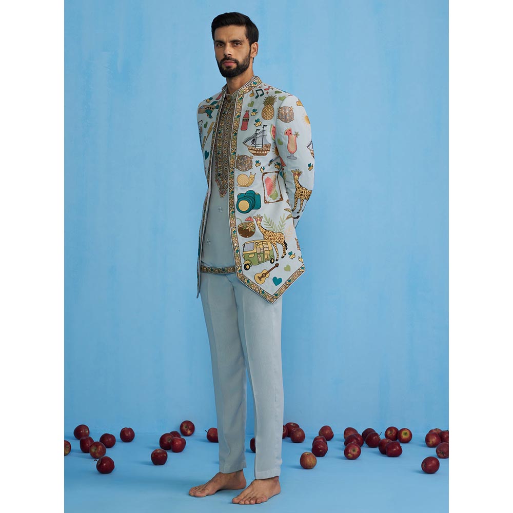 KALPRAAG Cocktail Sky Jodhpuri with Shirt and Pant