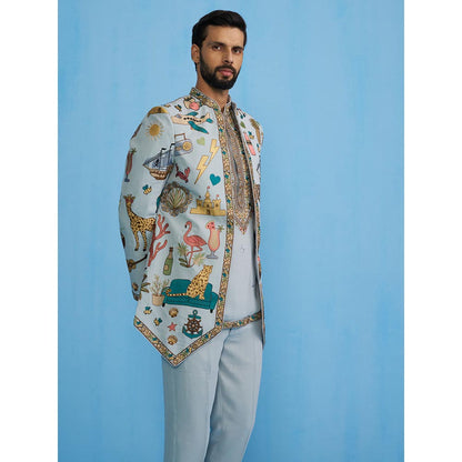 KALPRAAG Cocktail Sky Jodhpuri with Shirt and Pant
