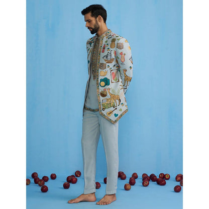 KALPRAAG Cocktail Sky Jodhpuri with Shirt and Pant