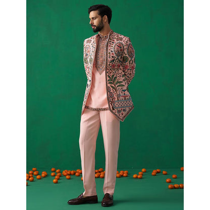 KALPRAAG Fountain Pink Jodhpuri with Shirt and Pant