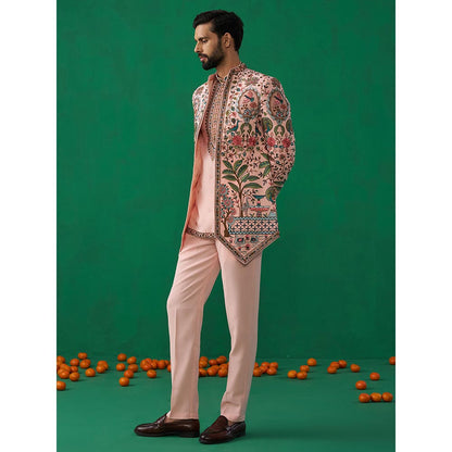 KALPRAAG Fountain Pink Jodhpuri with Shirt and Pant