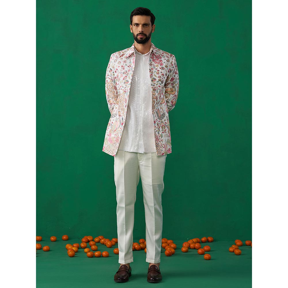 KALPRAAG Hansraj Ivory Jodhpuri with Shirt and Pant