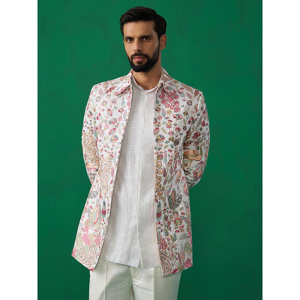 KALPRAAG Hansraj Ivory Jodhpuri with Shirt and Pant