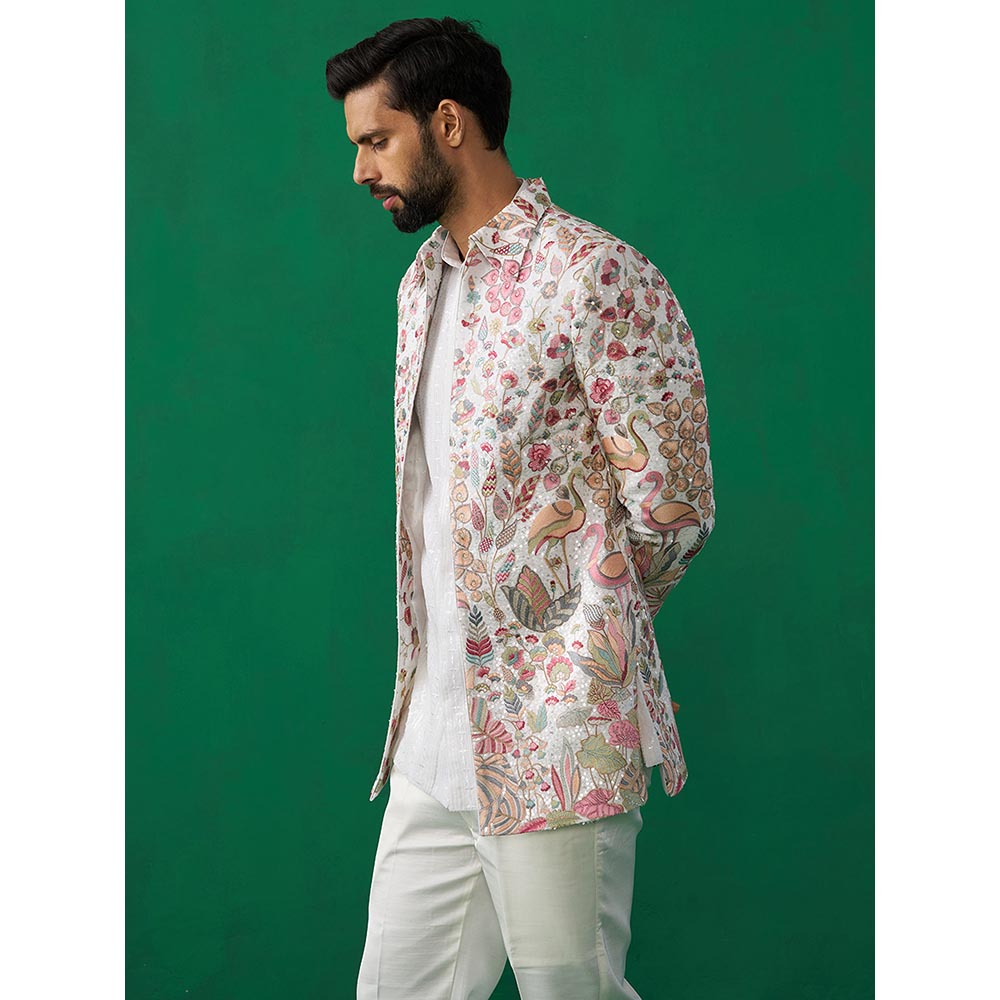 KALPRAAG Hansraj Ivory Jodhpuri with Shirt and Pant