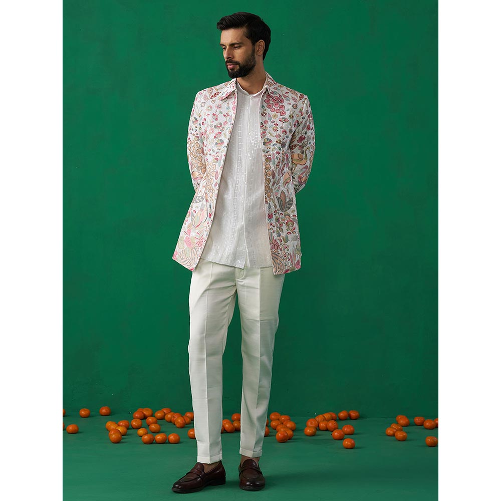 KALPRAAG Hansraj Ivory Jodhpuri with Shirt and Pant