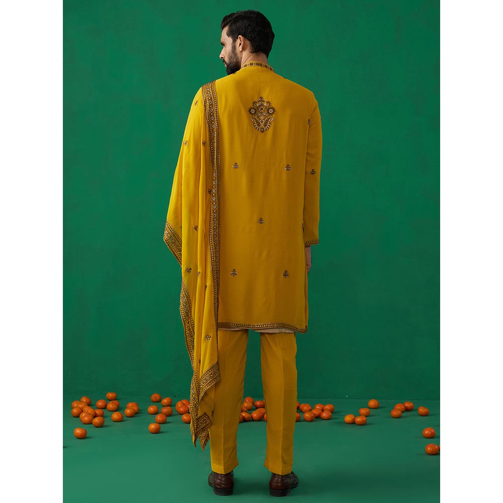 KALPRAAG Arabic Haldi Kurta with Pant and Dupatta