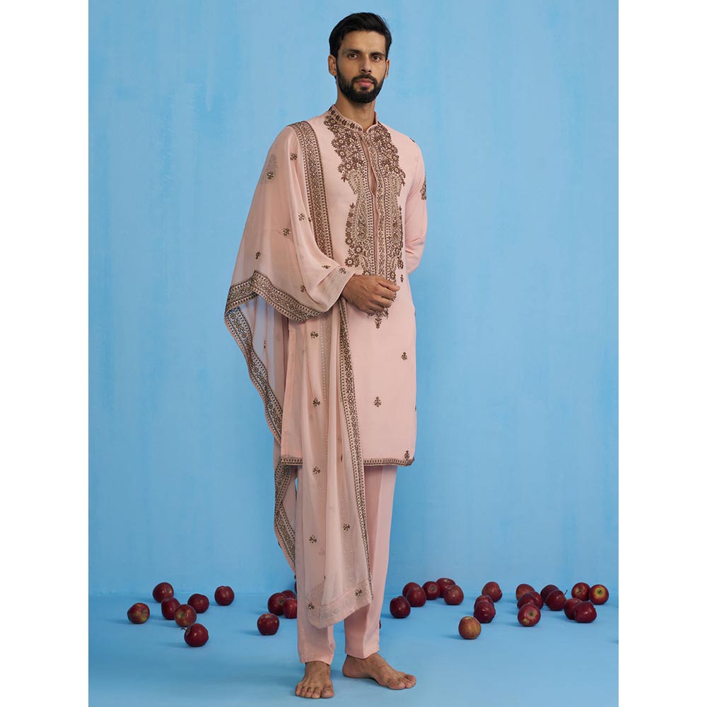 KALPRAAG Arabic Pink Kurta with Pant and Dupatta