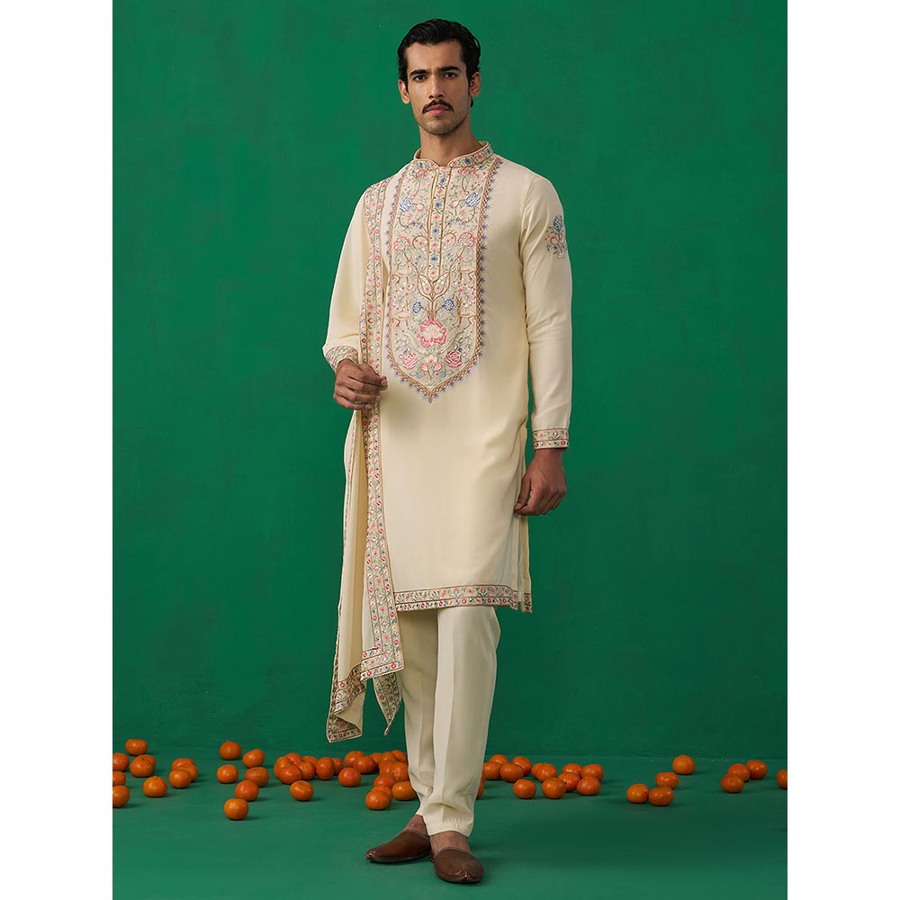 KALPRAAG Deer Beige Kurta with Pant and Dupatta