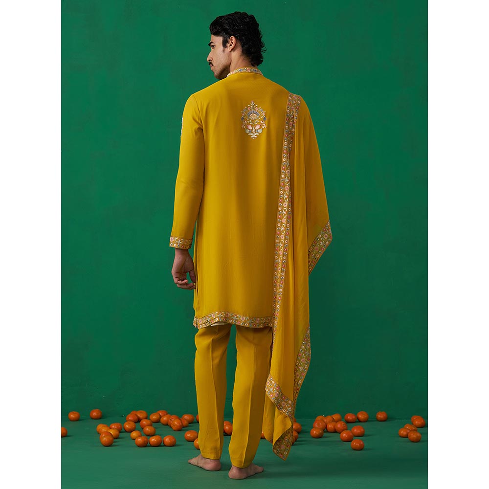 KALPRAAG Deer Haldi Kurta with Pant and Dupatta