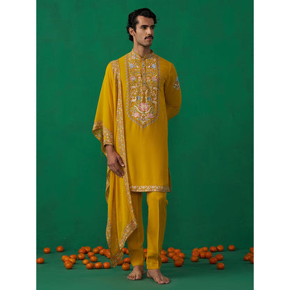 KALPRAAG Deer Haldi Kurta with Pant and Dupatta