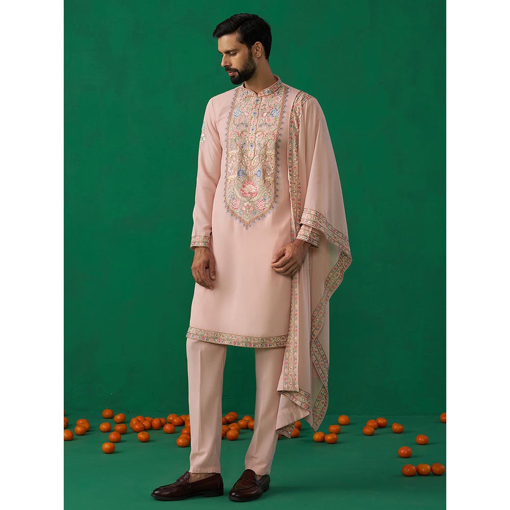 KALPRAAG Deer Pink Kurta with Pant and Dupatta