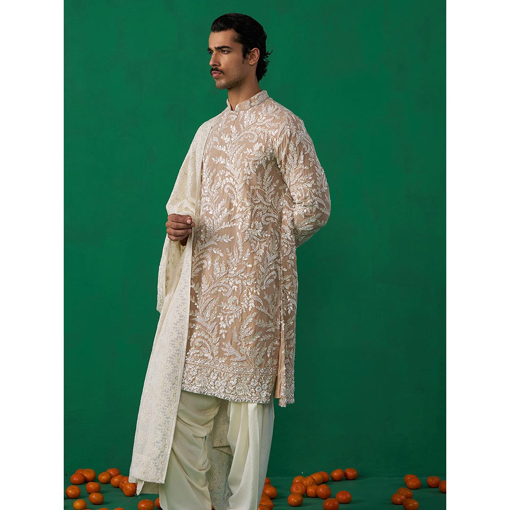 KALPRAAG Leaf Chiku Kurta with Patiyala and Dupatta