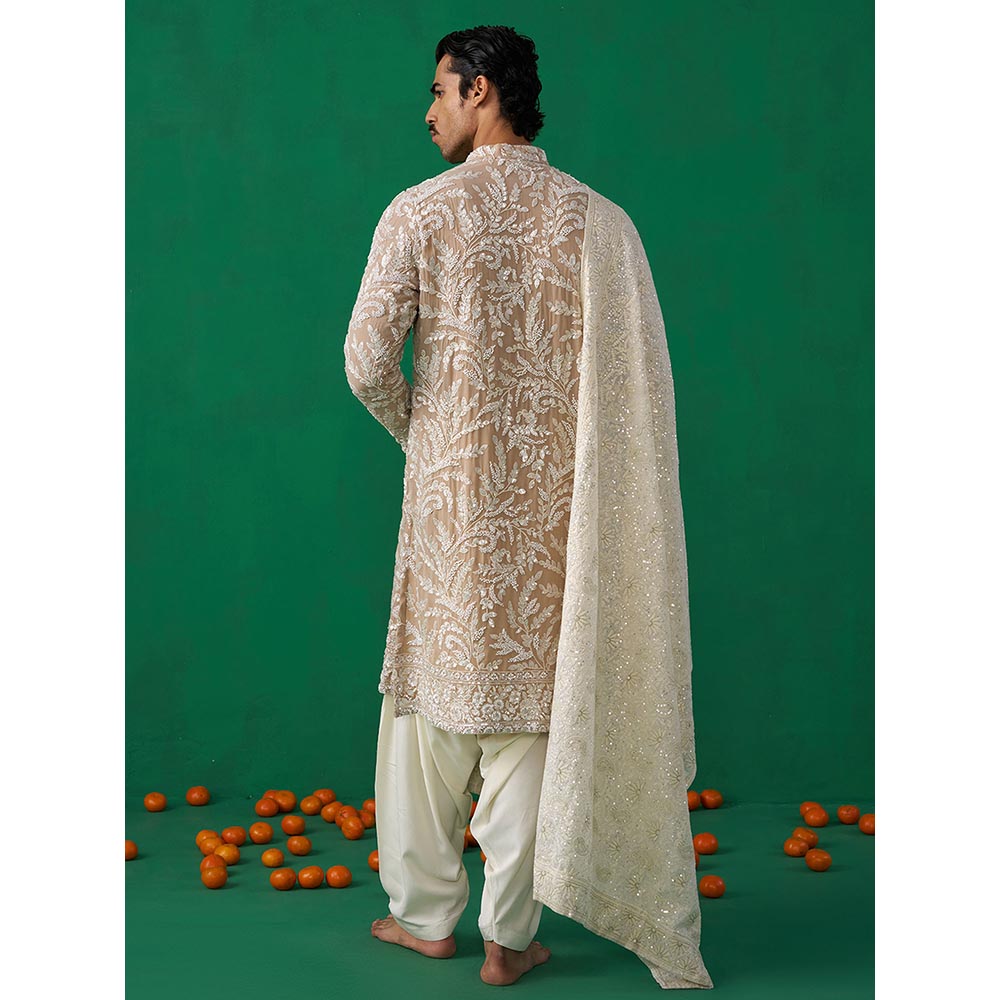 KALPRAAG Leaf Chiku Kurta with Patiyala and Dupatta