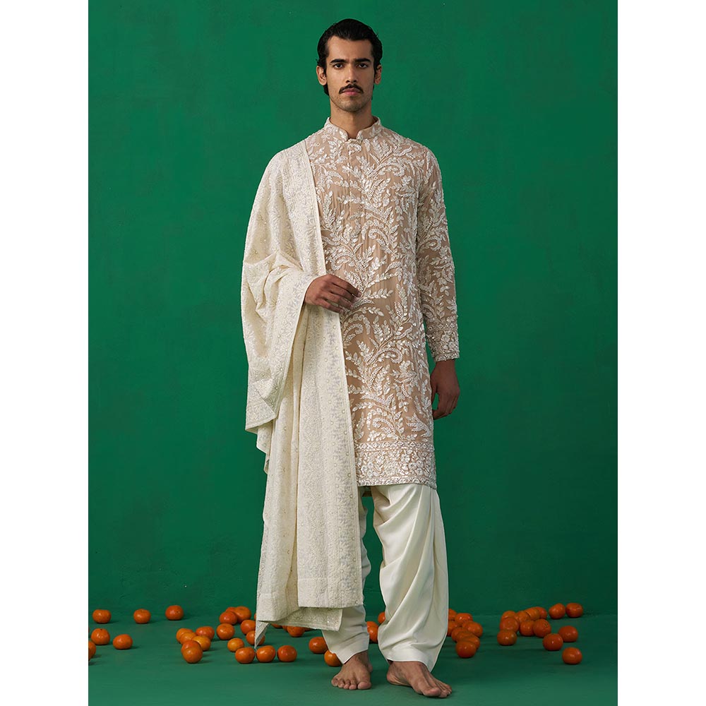 KALPRAAG Leaf Chiku Kurta with Patiyala and Dupatta