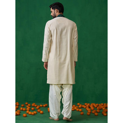 KALPRAAG Darpan Beige Kurta with Patiyala and Dupatta