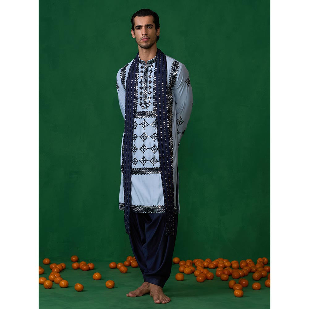 KALPRAAG Darpan Skyblue Kurta with Patiyala and Dupatta