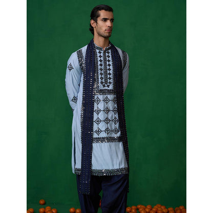 KALPRAAG Darpan Skyblue Kurta with Patiyala and Dupatta