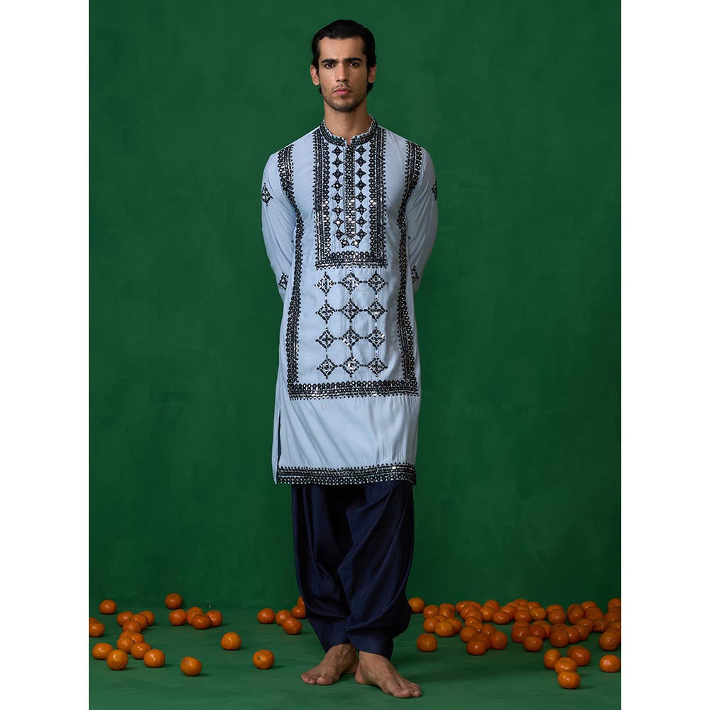 KALPRAAG Darpan Skyblue Kurta with Patiyala and Dupatta
