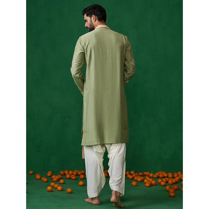 KALPRAAG Darpan Green Kurta with Patiyala and Dupatta