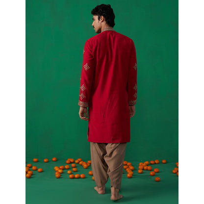 KALPRAAG Darpan Red Kurta with Patiyala and Dupatta