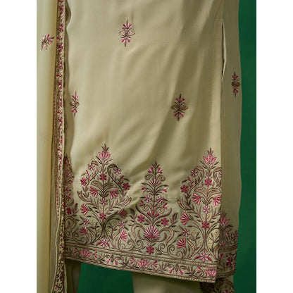 KALPRAAG Motif Green Kurta with Pant and Dupatta