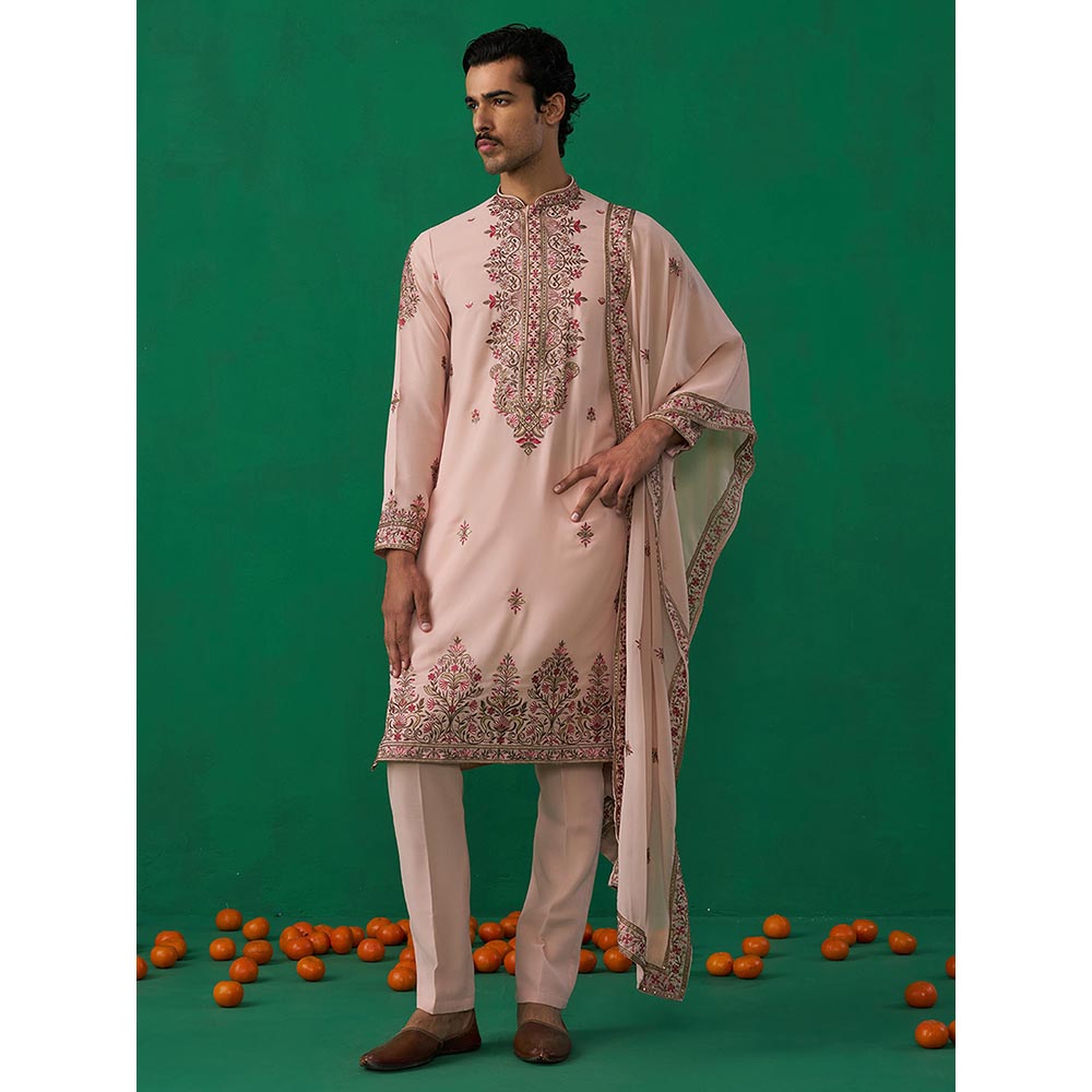 KALPRAAG Motif Pink Kurta with Pant and Dupatta