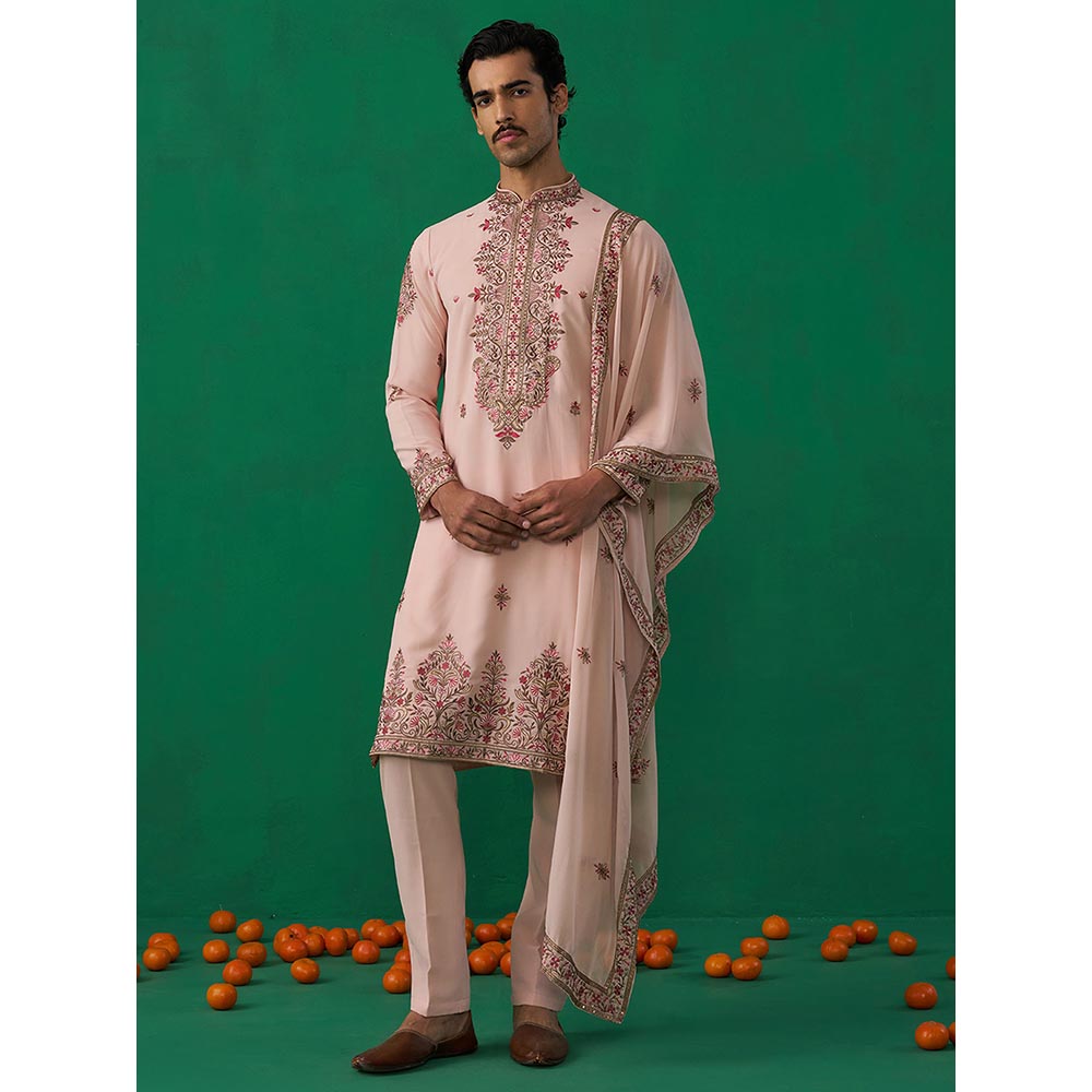 KALPRAAG Motif Pink Kurta with Pant and Dupatta