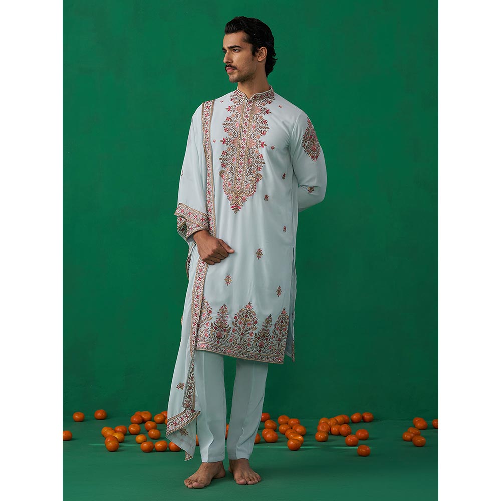 KALPRAAG Motif Sky Blue Kurta with Pant and Dupatta