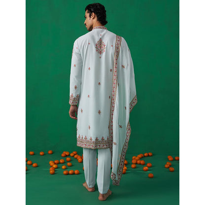 KALPRAAG Motif Sky Blue Kurta with Pant and Dupatta