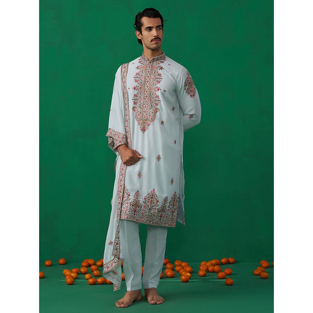 KALPRAAG Motif Sky Blue Kurta with Pant and Dupatta