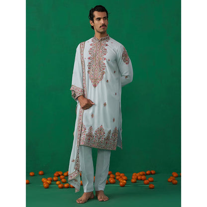 KALPRAAG Motif Sky Blue Kurta with Pant and Dupatta