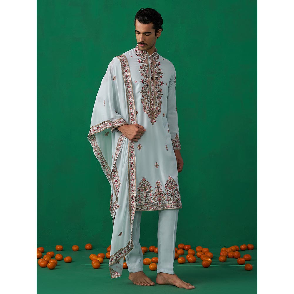 KALPRAAG Motif Sky Blue Kurta with Pant and Dupatta