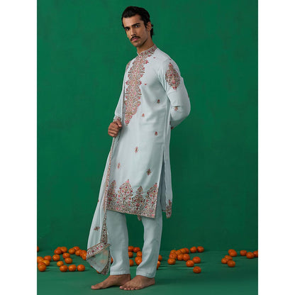 KALPRAAG Motif Sky Blue Kurta with Pant and Dupatta