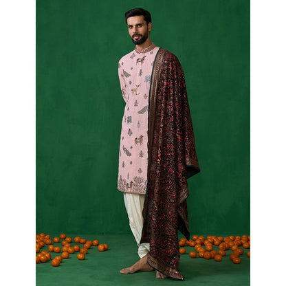 KALPRAAG Pichwai Pink Dhoti with Kurta and Pant