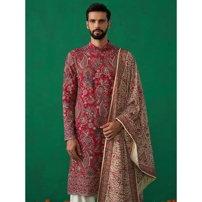 KALPRAAG Paisely Pink Kurta with Patiyala and Dupatta
