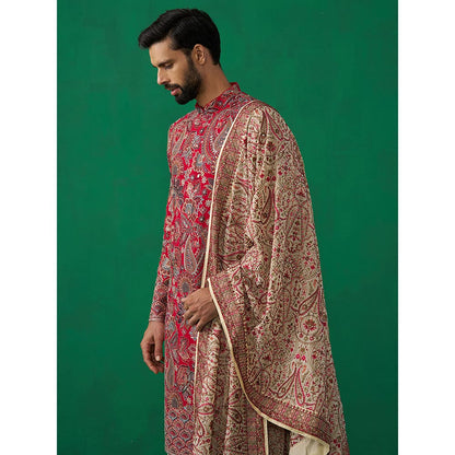 KALPRAAG Paisely Pink Kurta with Patiyala and Dupatta