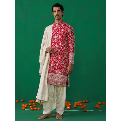 KALPRAAG Rose Hotpink Kurta with Patiyala and Dupatta