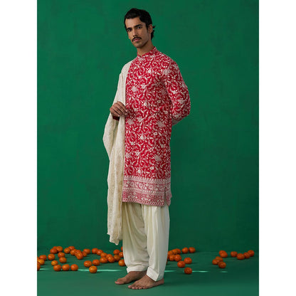 KALPRAAG Rose Hotpink Kurta with Patiyala and Dupatta
