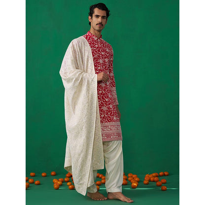 KALPRAAG Rose Hotpink Kurta with Patiyala and Dupatta
