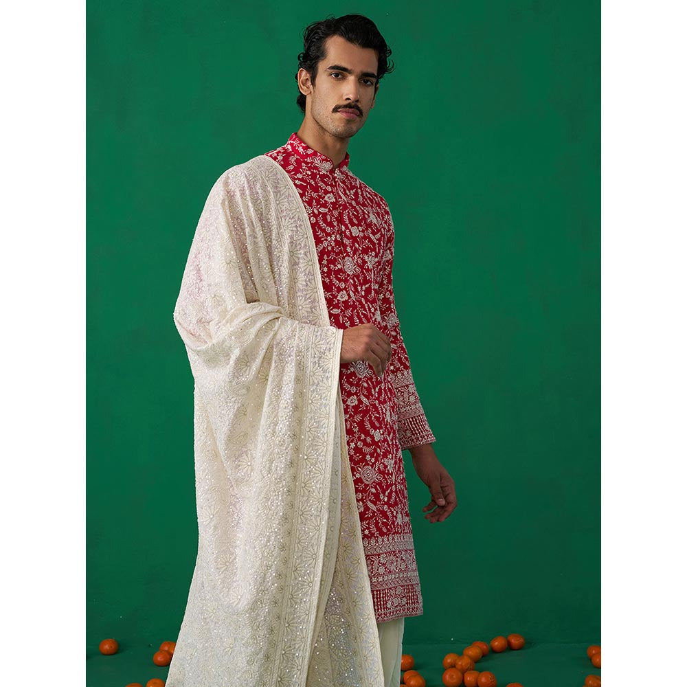 KALPRAAG Rose Hotpink Kurta with Patiyala and Dupatta