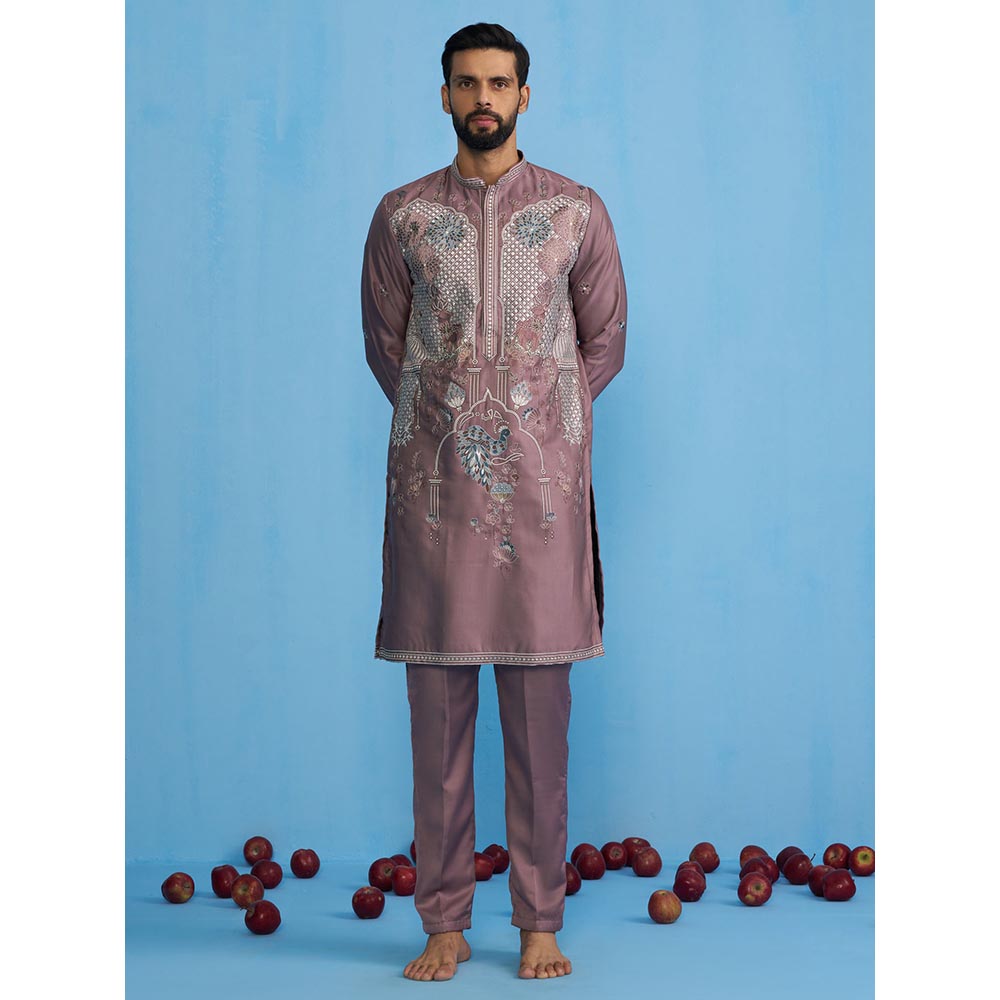 KALPRAAG Mayur Mauve Embroidered Kurta and Pant