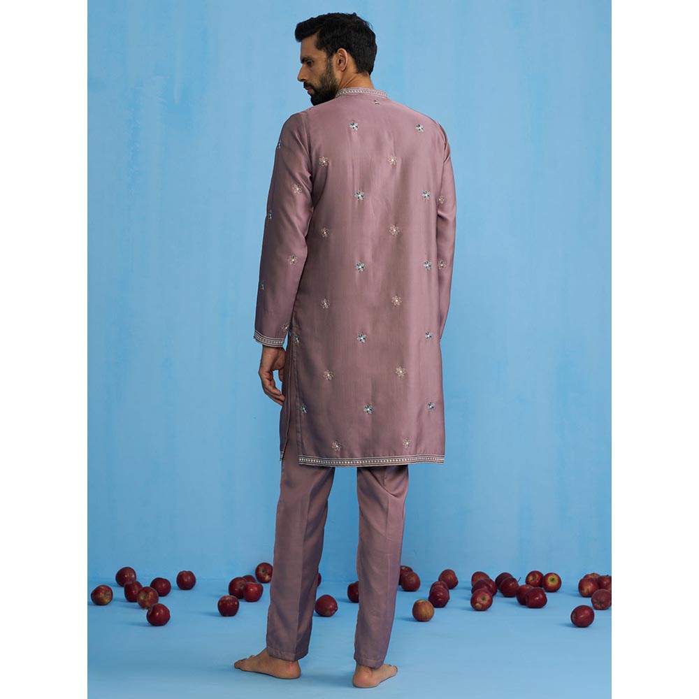 KALPRAAG Mayur Mauve Embroidered Kurta and Pant