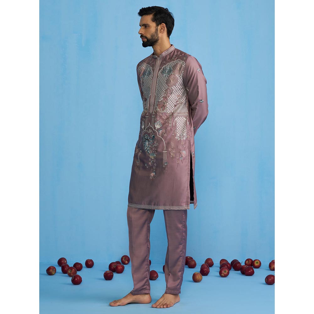 KALPRAAG Mayur Mauve Embroidered Kurta and Pant