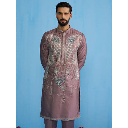KALPRAAG Mayur Mauve Embroidered Kurta and Pant
