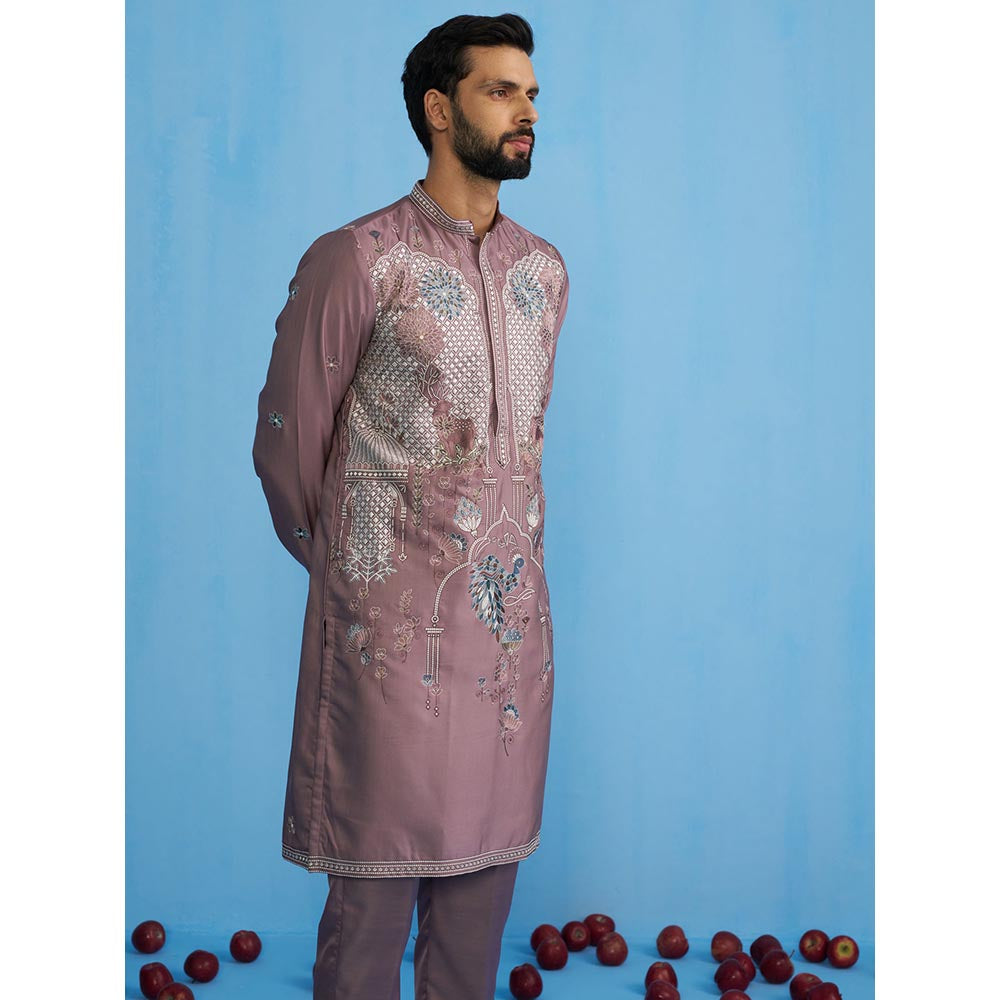 KALPRAAG Mayur Mauve Embroidered Kurta and Pant