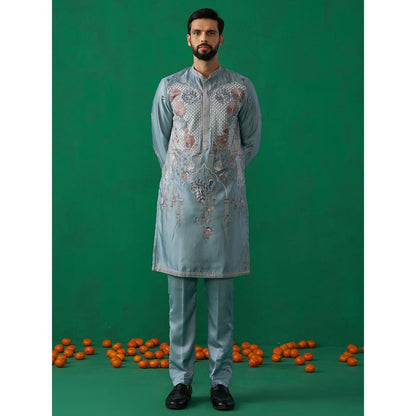 KALPRAAG Mayur Skyblue Embroidered Kurta and Pant