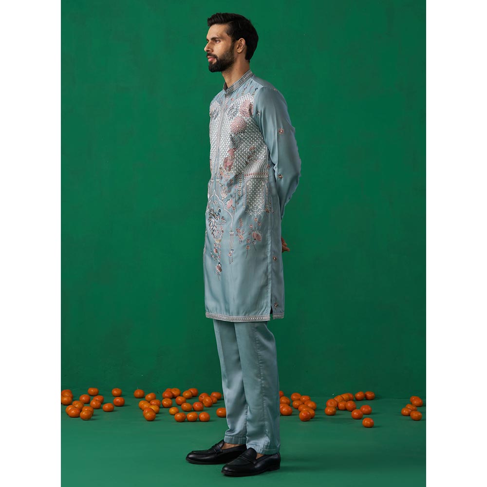 KALPRAAG Mayur Skyblue Embroidered Kurta and Pant
