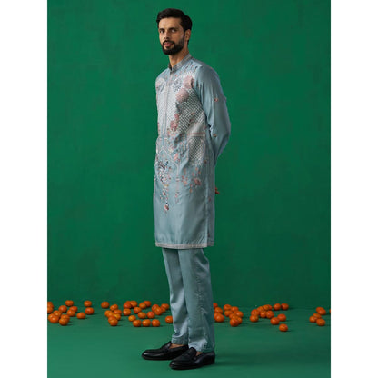 KALPRAAG Mayur Skyblue Embroidered Kurta and Pant